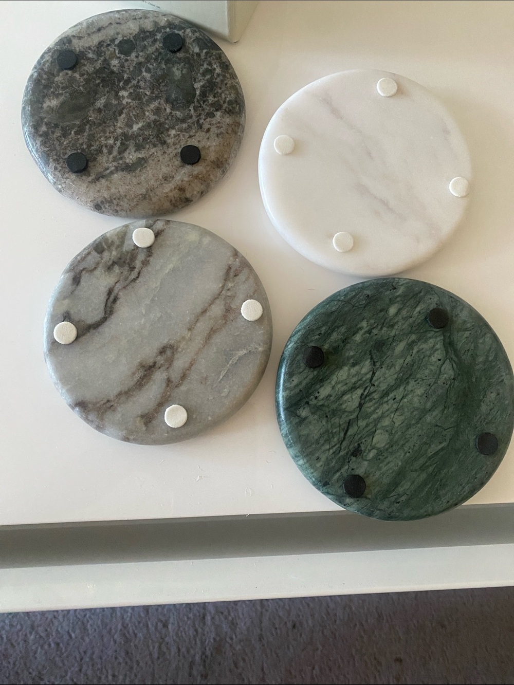 Aegean Marble Coasters - Marble Set of 4 - Picture 7 of 11